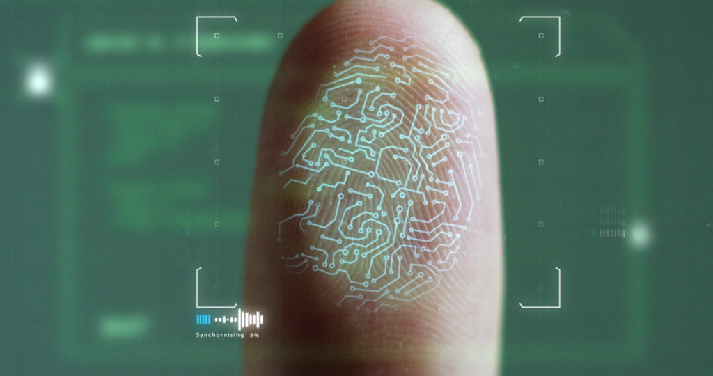 closeup of a fingerprint