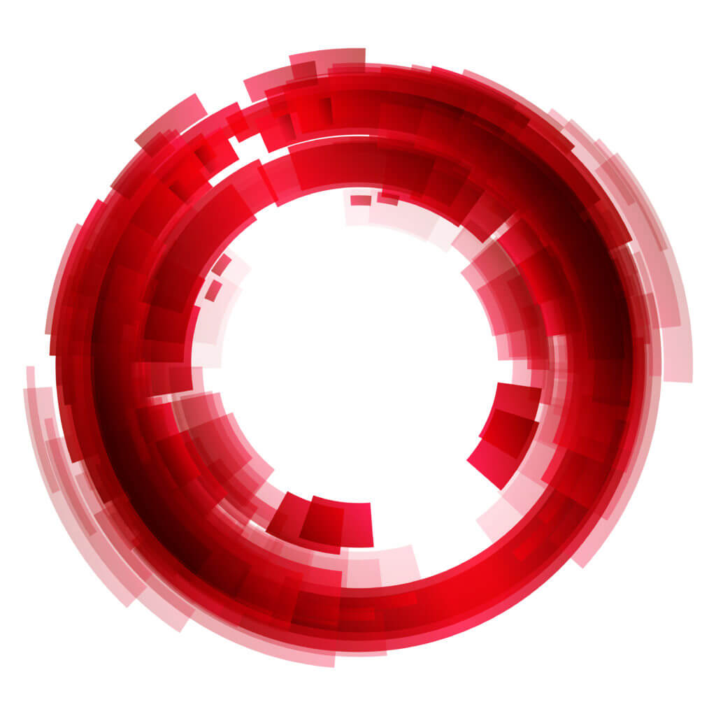 a red circular object