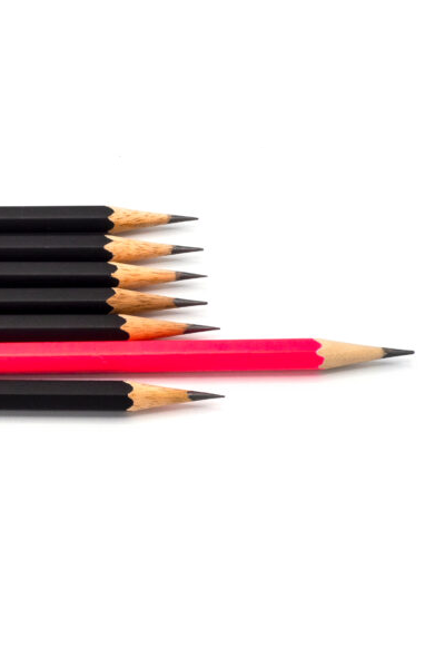 red and black pencils