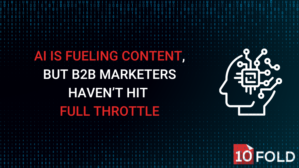 AI Is Fueling Content, But B2B Marketers Haven’t Hit Full Throttle